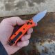 Benchmade Mini Bugout Orange Grivory Scales 2.8" Satin S30V Blade Folding Knife